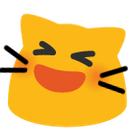 blobcat, laughing