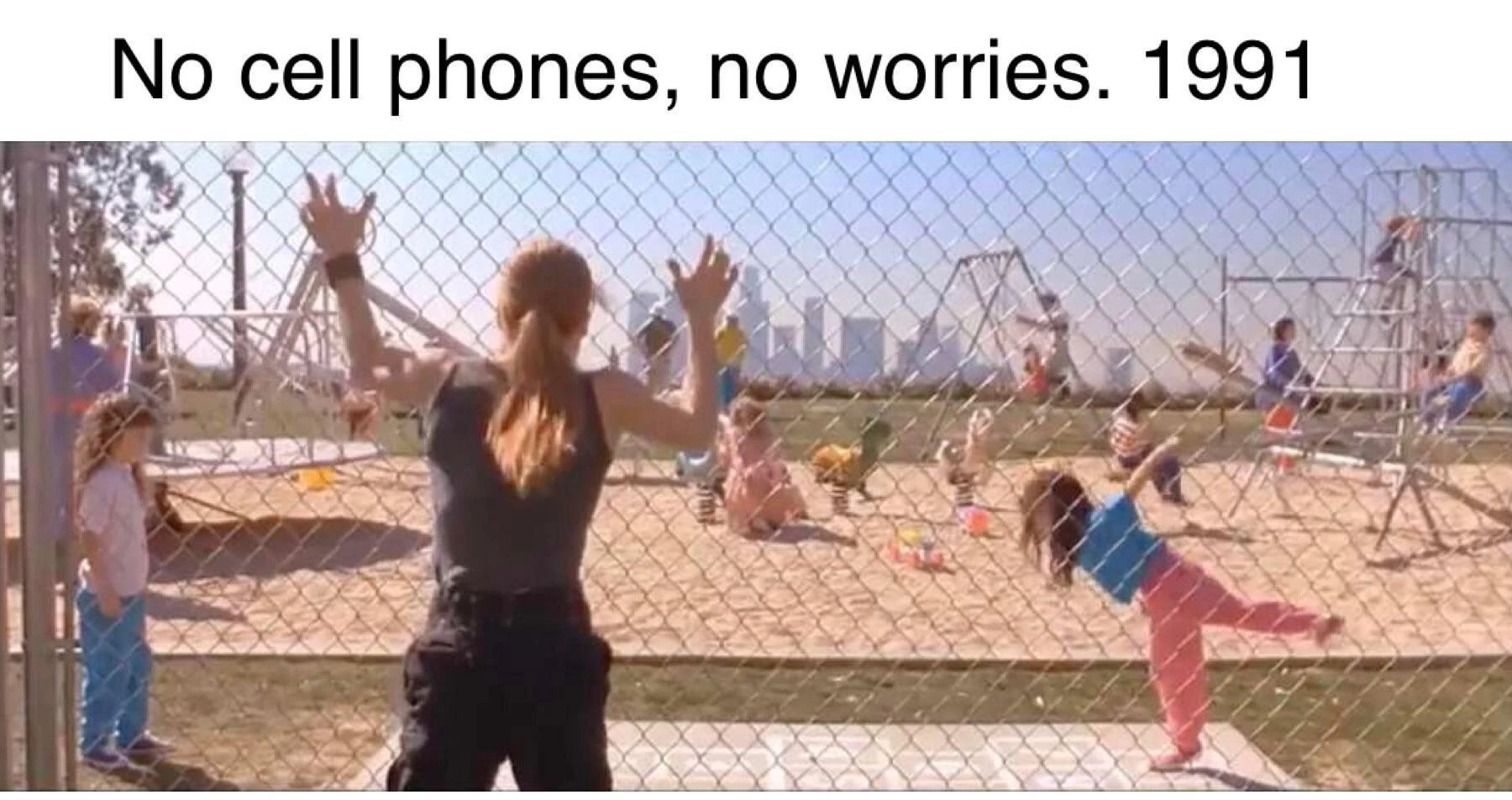 No cell phones, no worries, 1991