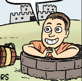 face the titular character of Matt Bors' "Mister Gotcha" comic with open speech bubble