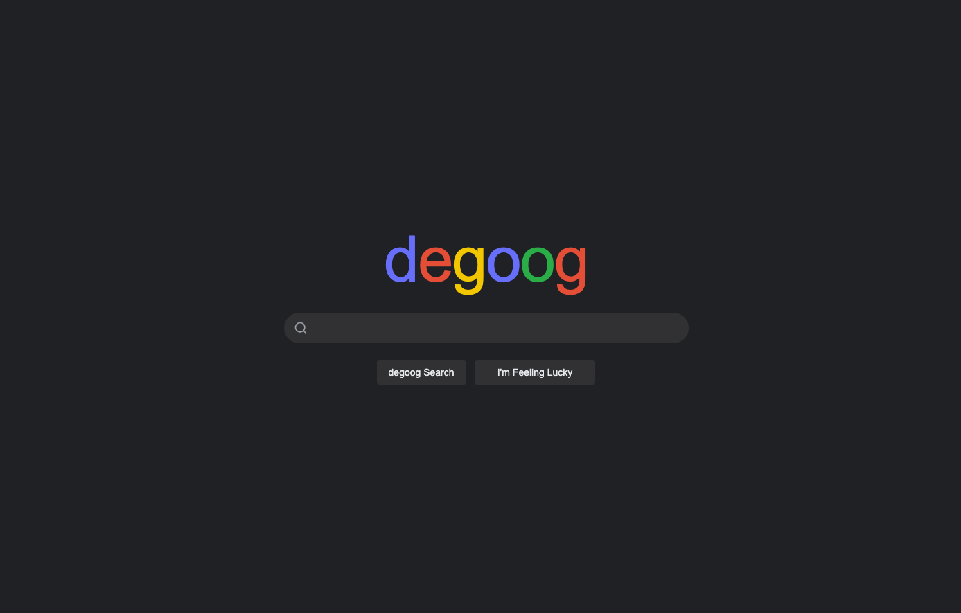 totally not inspired by a famous search engine everyone seems to be moving away from