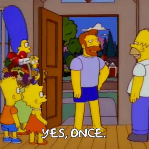 Simpsons Scorpio episode "Yes, once"