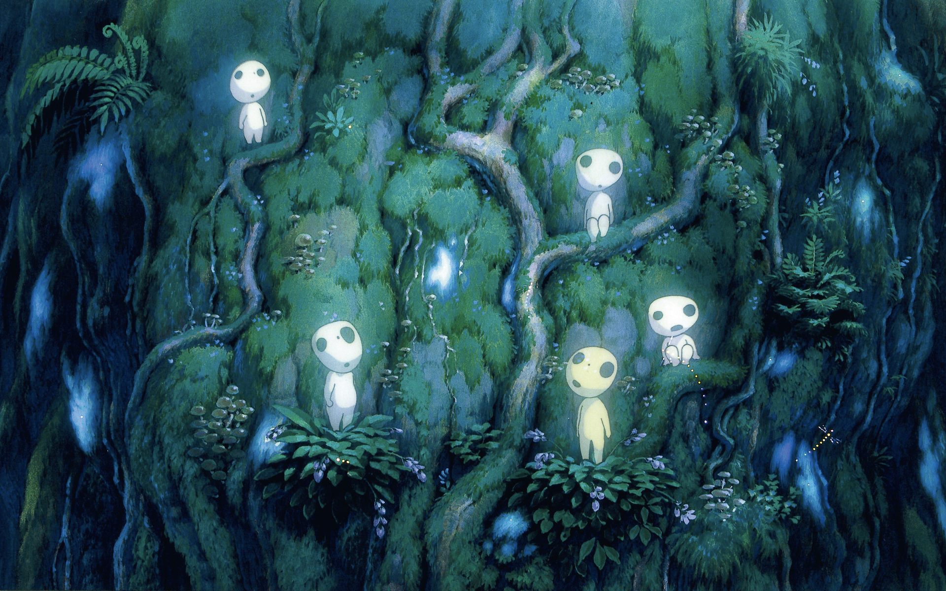 the forest spirits from Princess Mononoke by Studio Ghibli
