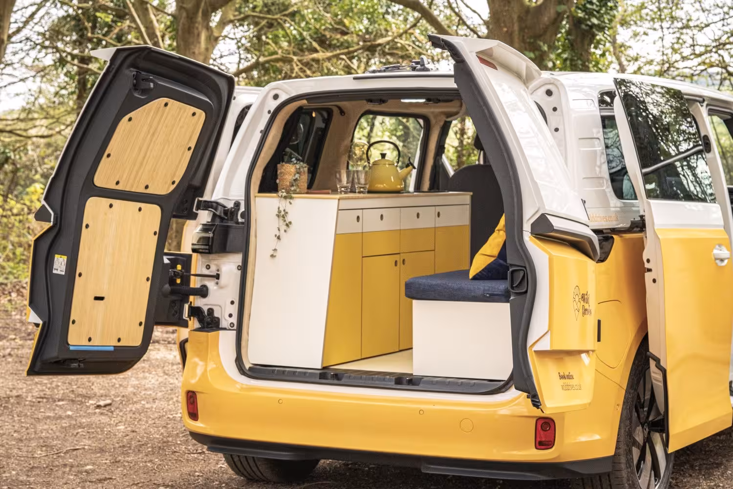 Photograph of a VW id. Buzz from behind with an open rear door. Inside is a neat looking tiny-home setup.
Source: https://newatlas.com/automotive/love-vw-id-buzz-camper-van/ Photograph of a VW id. Buzz from behind with an open rear door. Inside is a neat looking tiny-home setup.
Source: https://newatlas.com/automotive/love-vw-id-buzz-camper-van/