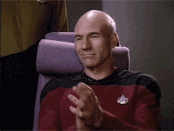 Picard slow clap gif